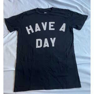 Mens Duvin Design Co. Black Graphic Print "Have A Day" T-Shirt Size S
